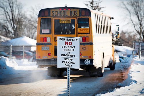 JOHN WOODS / WINNIPEG FREE PRESS
Signage is used to discourage people from using the school parking lot to pick up their students at Westdale School on Betsworth Avenue  Tuesday, January 31, 2023. Student drop-offs and pick-ups can be difficult and dangerous at some schools in the city.

Re: macintosh