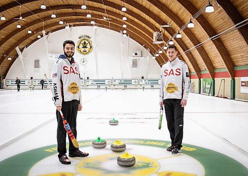 JESSICA LEE / WINNIPEG FREE PRESS

Ryan Wiebe (right) and Ty Dilello pose for a photo at Fort Rouge Curling Club on February 1, 2023.

Reporter: Taylor Allen