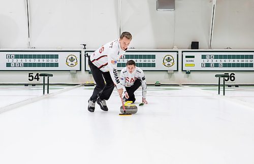 JESSICA LEE / WINNIPEG FREE PRESS

Ryan Wiebe (right) and Adam Flatt are photographed at Fort Rouge Curling Club on February 1, 2023.

Reporter: Taylor Allen