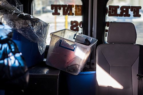 MIKAELA MACKENZIE / WINNIPEG FREE PRESS

Bins of warm clothing in the Main Street Project van in Winnipeg on Wednesday, Feb. 1, 2023. For Tyler story.

Winnipeg Free Press 2023.