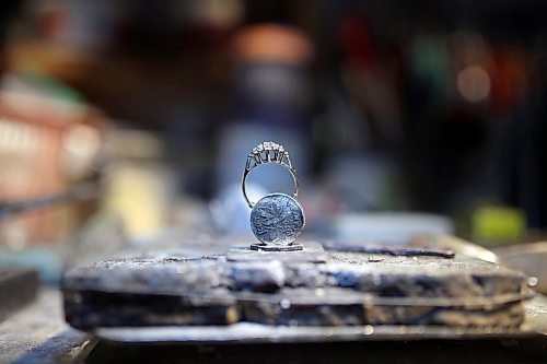 02022023
A ring being repaired sits on Dat Tao&#x2019;s desk in his workshop at TCM Goldsmith in downtown Brandon. (Tim Smith/The Brandon Sun)
