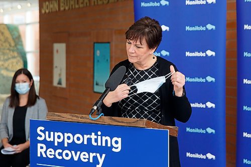 MIKE DEAL / WINNIPEG FREE PRESS
Janice Morley-Lecomte the provincial Minister of Mental Health and Community Wellness announces Monday morning, that the Manitoba government will be investing $224,667 to expand capacity for the Child and Adolescent Eating Disorders Program at the Health Sciences Centre (HSC).
230206 - Monday, February 06, 2023.