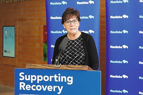 MIKE DEAL / WINNIPEG FREE PRESS
Janice Morley-Lecomte the provincial Minister of Mental Health and Community Wellness announces Monday morning, that the Manitoba government will be investing $224,667 to expand capacity for the Child and Adolescent Eating Disorders Program at the Health Sciences Centre (HSC).
230206 - Monday, February 06, 2023.