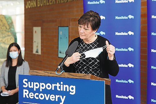 MIKE DEAL / WINNIPEG FREE PRESS
Janice Morley-Lecomte the provincial Minister of Mental Health and Community Wellness announces Monday morning, that the Manitoba government will be investing $224,667 to expand capacity for the Child and Adolescent Eating Disorders Program at the Health Sciences Centre (HSC).
230206 - Monday, February 06, 2023.