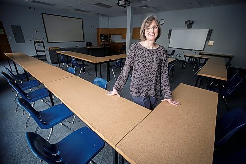 JOHN WOODS / WINNIPEG FREE PRESS
Martha Koch, associate dean at the Faculty of Education, University of Manitoba, is photographed at the university Monday, February 6, 2023. Koch and others feel exams should have less value in Manitoba postsecondary schools.

Re: macintosh