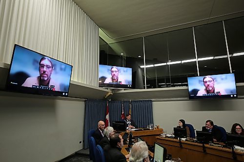Coun. Kris Desjarlais (Ward 2) expresses concerns via Microsoft Teams about a motion that would prevent construction of a new Park Community Centre at Monday's Brandon City Council meeting. (Colin Slark/The Brandon Sun)