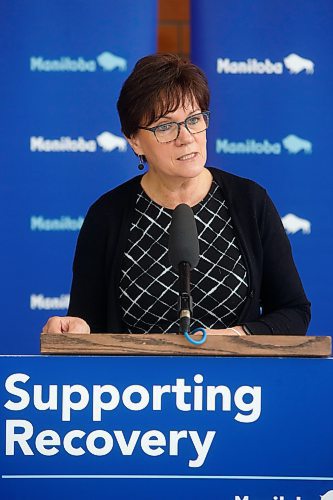 MIKE DEAL / WINNIPEG FREE PRESS
Janice Morley-Lecomte the provincial Minister of Mental Health and Community Wellness announces Monday morning, that the Manitoba government will be investing $224,667 to expand capacity for the Child and Adolescent Eating Disorders Program at the Health Sciences Centre (HSC).
230206 - Monday, February 06, 2023.