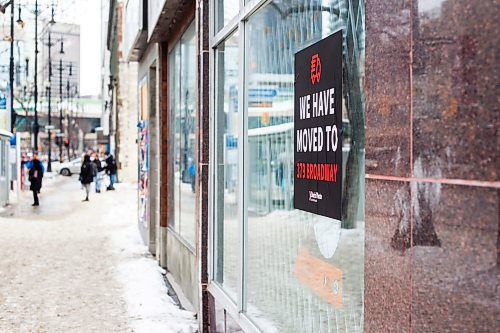 MIKAELA MACKENZIE / WINNIPEG FREE PRESS

Signs alerting customers that Don&#x573; Photo has moved off of Portage Avenue in Winnipeg on Wednesday, Feb. 8, 2023. For Gabby story.

Winnipeg Free Press 2023.