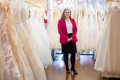 MIKAELA MACKENZIE / WINNIPEG FREE PRESS

Annette Frank, owner, poses for a photo at Helene&#x573; Bridal in Winnipeg on Wednesday, Feb. 8, 2023. The bridal shop has been on Portage Avenue for 70 years, and it&#x573; faced a number of challenges due to being downtown. For Gabby story.

Winnipeg Free Press 2023.
