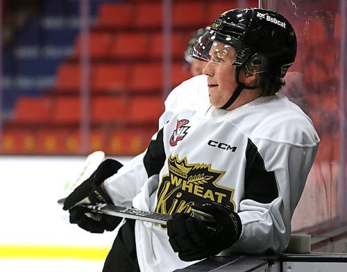Brandon Wheat Kings co-captain Nate Danielson, shown at a recent practice, said his team has to be better in overtime. They&#x2019;ve lost all seven games decided in overtime this Western Hockey League season, and won the only game that went to a shootout. (Perry Bergson/The Brandon Sun)