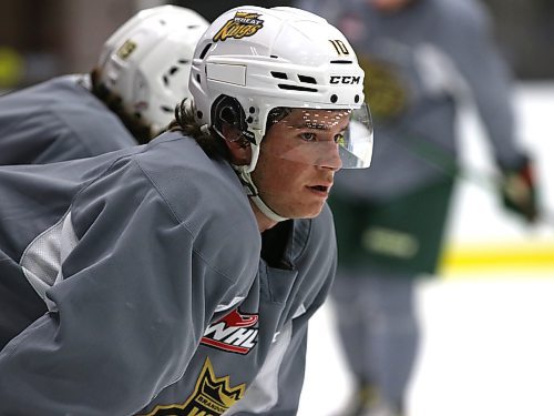 Brandon Wheat Kings co-captain Nolan Ritchie has three overtime winners in his career, but none so far this season as the entire club has struggled in extra time. (Perry Bergson/The Brandon Sun)