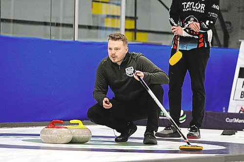Brett Walter competes at the 2023 Viterra championship at Neepawa's Yellowhead Centre on Wednesday afternoon. (Thomas Friesen/The Brandon Sun)
men's curling provincials