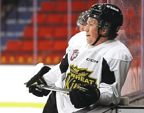 Brandon Wheat Kings co-captain Nate Danielson, shown at a recent practice, said his team has to be better in overtime. They&#x2019;ve lost all seven games decided in overtime this Western Hockey League season, and won the only game that went to a shootout. (Perry Bergson/The Brandon Sun)