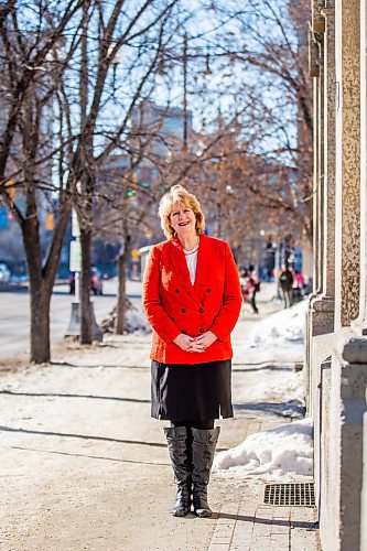 MIKAELA MACKENZIE / WINNIPEG FREE PRESS

Tara Snider from Sara Riel poses for a photo outside of the McLaren Hotel in Winnipeg on Friday, Feb. 10, 2023. Sara Riel recently received $5000 from Century 21 Bachman &amp; Associates. For Josh story. 

Winnipeg Free Press 2023.