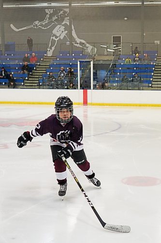 DAVID LIPNOWSKI / WINNIPEG FREE PRESS

Finn Batoon photographed at the Seven Oaks Arena  Saturday February 11, 2023.
Finn moved to Canada from The Philippines in 2019, and the 11-year-old has become so adept at the sport that he now part of the U13 Raiders team after trying out last September.

This Story forms parts of a bigger feature on how a once-alien sport has now become part and parcel of newcomer and immigrant children&#x2019;s lives.
