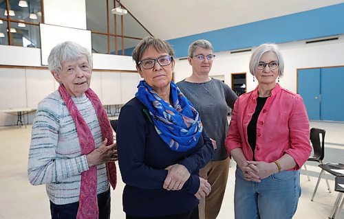 RUTH BONNEVILLE / WINNIPEG FREE PRESS 

FAITH - FOSSIL FUEL

Lynda Trono and other Christian ministers in a group photo for story on praying for corporate and political leaders.

Story: Christian ministers training to pray for corporations involved in fossil fuel industry for public protests during the upcoming season of Lent.

Names: L - R 
Donna Cawker, Lynda Trono (centre), Karen Tjaden and Caryn Douglas.  

Publication date: Saturday, Feb. 18
See Brenda Suderman's story. 

Feb 7th,  2023