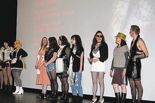Brandon Pride's Friday night screening of "The Rocky Horror Picture Show" ended with a costume contest, where attendees got to showcase their own takes on characters from this cult classic musical. (Kyle Darbyson/The Brandon Sun)