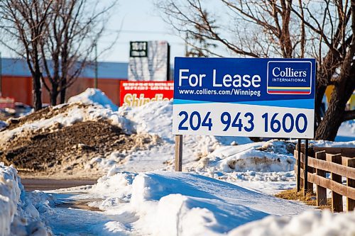 MIKAELA MACKENZIE / WINNIPEG FREE PRESS

Signs advertising business spaces for sale and lease in the Inkster Industrial Park (on Church at Hutchings) in Winnipeg on Monday, Feb. 13, 2023. For Kevin story.

Winnipeg Free Press 2023.