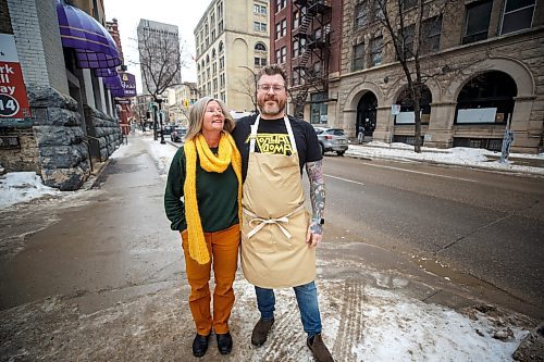 MIKE DEAL / WINNIPEG FREE PRESS
Gus and his mom Katharina Stieffenhofer
Winnipeg-born chef Gus Stieffenhofer-Brandson is in town this week cooking at raw:almond. He&#x2019;s a high school dropout who has gone on to cook at some of the most prestigious restaurants in the world (including the recently closed noma resto in Denmark). Last year, Published on Main, where Gus is executive chef, became one of the first restaurants in Canada to receive a Michelin star. 
See Eva Wasney story
230214 - Tuesday, February 14, 2023.