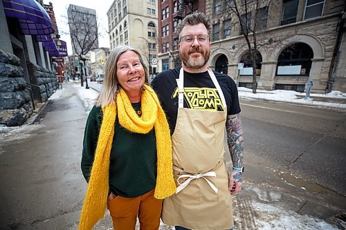 MIKE DEAL / WINNIPEG FREE PRESS
Gus and his mom Katharina Stieffenhofer
Winnipeg-born chef Gus Stieffenhofer-Brandson is in town this week cooking at raw:almond. He&#x2019;s a high school dropout who has gone on to cook at some of the most prestigious restaurants in the world (including the recently closed noma resto in Denmark). Last year, Published on Main, where Gus is executive chef, became one of the first restaurants in Canada to receive a Michelin star. 
See Eva Wasney story
230214 - Tuesday, February 14, 2023.