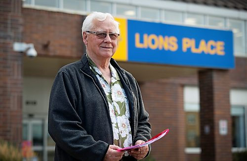 JOHN WOODS / WINNIPEG FREE PRESS
Gerald Brown, who heads up a Seniors Action Group at Lions Place, is photographed outside the seniors resident on Portage Avenue in Winnipeg, Monday, September 26, 2022. The seniors group is fighting the sale of the Lions Place property.

Re: macintosh