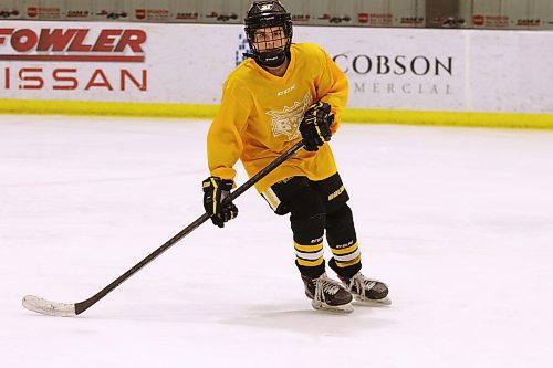 Brandon female under-15 AAA Wheat Kings leading scorer Sydney Sass, shown at a recent practice at J&amp;G Homes Arena, has 44 goals in 28 games this season for the first-place club. (Perry Bergson/The Brandon Sun)