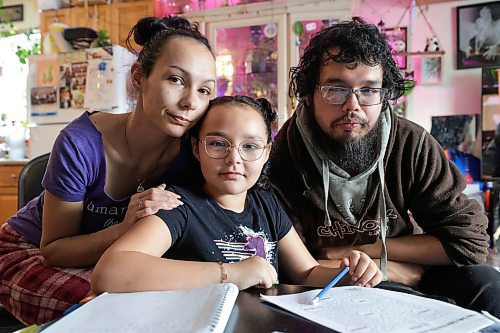 RUTH BONNEVILLE / WINNIPEG FREE PRESS 

Local - Closure of Sergeant Tommy Prince School in Brokenhead.

Photo of Mother Chasity Simard and her nine-year-old daughter Kendyl Walker, working on her homework at home with the help of her uncle (Chasity's brother), Justice Kent.  Also in the photo is Chastiy's three-year-old son, Xander Carver. Grade 3 student, Kendyl Walker, says she  really misses being in school and hanging out with her friends at school. 

BROKENHEAD SCHOOL FOLO: Students have been dismissed from Sergeant Tommy Prince School, owing to air quality concerns.
Families are getting increasingly frustrated. The school's principal has since left and it remains unclear why. Meantime, leaders are saying new air testing reports show that mould is the issue, not CO or CO2.  Mother Chasity Simard has been outspoken about her frustrations regarding the lack of transparency surrounding the issue and the fact students are missing school. Her Grade 3 daughter has spent the majority of her education career learning from home to date, due to the pandemic. Chasity is disappointed the school hasn't even sent home iPads like they did mid-pandemic and only recently began supplying families with paper homework packages. &#x489; homeschooled her for two years and then she finally went back and then this happened in the new year. I&#x56d; just better off homeschooling. She misses her school, her routine. It sucks, being stuck and trapped inside all the time,&#x4e0;the mother said. She works part-time so she's been juggling homework, taking care of her three-year-old son, nine-year-old daughter and working in the service industry in the evenings. 


Maggie Macintosh (she/elle)
Education Reporter - Winnipeg Free Press

Feb 15th,  2023