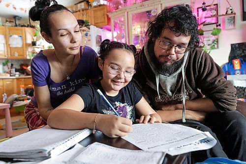 RUTH BONNEVILLE / WINNIPEG FREE PRESS 

Local - Closure of Sergeant Tommy Prince School in Brokenhead.

Photo of Mother Chasity Simard and her nine-year-old daughter Kendyl Walker, working on her homework at home with the help of her uncle (Chasity's brother), Justice Kent.  Also in the photo is Chastiy's three-year-old son, Xander Carver. Grade 3 student, Kendyl Walker, says she  really misses being in school and hanging out with her friends at school. 

BROKENHEAD SCHOOL FOLO: Students have been dismissed from Sergeant Tommy Prince School, owing to air quality concerns.
Families are getting increasingly frustrated. The school's principal has since left and it remains unclear why. Meantime, leaders are saying new air testing reports show that mould is the issue, not CO or CO2.  Mother Chasity Simard has been outspoken about her frustrations regarding the lack of transparency surrounding the issue and the fact students are missing school. Her Grade 3 daughter has spent the majority of her education career learning from home to date, due to the pandemic. Chasity is disappointed the school hasn't even sent home iPads like they did mid-pandemic and only recently began supplying families with paper homework packages. &#x489; homeschooled her for two years and then she finally went back and then this happened in the new year. I&#x56d; just better off homeschooling. She misses her school, her routine. It sucks, being stuck and trapped inside all the time,&#x4e0;the mother said. She works part-time so she's been juggling homework, taking care of her three-year-old son, nine-year-old daughter and working in the service industry in the evenings. 


Maggie Macintosh (she/elle)
Education Reporter - Winnipeg Free Press

Feb 15th,  2023