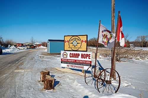 MIKE DEAL / WINNIPEG FREE PRESS
Camp Hope where people taking part in the &quot;Unity Convoy&quot; plan to gather. Located east of Deacons Corner and north of the Trans Canada Hwy, on a farmyard just off of Settlers Road.
230216 - Thursday, February 16, 2023.