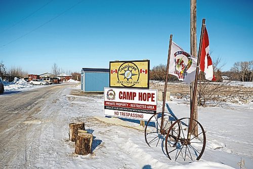 MIKE DEAL / WINNIPEG FREE PRESS
Camp Hope where people taking part in the &quot;Unity Convoy&quot; plan to gather. Located east of Deacons Corner and north of the Trans Canada Hwy, on a farmyard just off of Settlers Road.
230216 - Thursday, February 16, 2023.