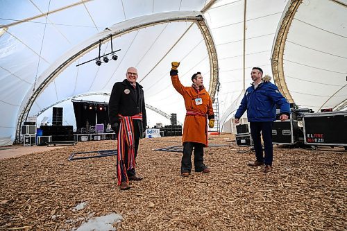 RUTH BONNEVILLE / WINNIPEG FREE PRESS 

ENT/LOCAL - Festival du Voyageur Media kickoff  Festival du Voyageur press conference prior to its opening. 

Darrel Nadeau, Executive Director at Festival du Voyageur (centre), takes Mayor Scott Gillingham and Minister Andrew Smith and others on a tour of the festival grounds Thursday one day before the official kickoff ceremony.  


Feb 16th,  2023