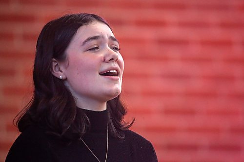 Devin Kerman-Forsythe of Brandon sings "Wind of the Western Sea" during the Festival of the Arts competition at Knox United Church on Friday afternoon. (Matt Goerzen/The Brandon Sun)