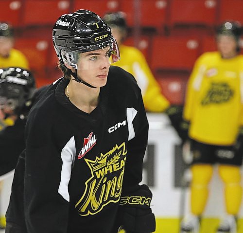 Charlie Elick has enjoyed his rookie campaign with the Brandon Wheat Kings, adding his callup to the team last season was important in his development. (Perry Bergson/The Brandon Sun) 
