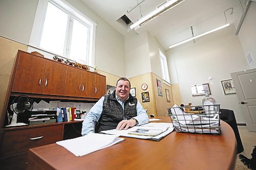 Provincial Exhibition of Manitoba general manager Mark Humphries in his office located on the southwest corner of Display Building No. 2, also known as Brandon's Dome Building. (Matt Goerzen/The Brandon Sun)