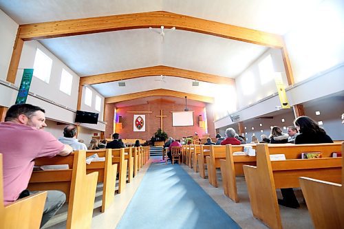Bright sunshine flows through the upper windows of the Knox United Church while audience members wait for the next competitor during the Festival of the Arts solo vocal competition on Friday afternoon. (Matt Goerzen/The Brandon Sun)