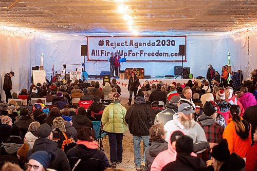 Mike Sudoma/Winnipeg Free Press
An indoor stage where live music and speakers will be heard by both local and worldwide supporters
February 17, 2023 