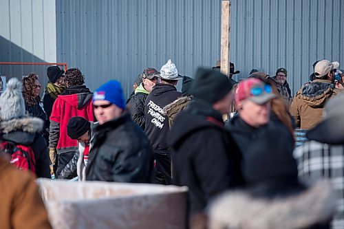 Mike Sudoma/Winnipeg Free Press
World Unity Convoy supporters inside of Camp Hope Saturday afternoon
February 17, 2023 