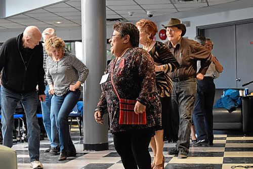 During the live music, performed by Nite Life, audience members got out of their seats to dance (Geena Mortfield/The Brandon Sun)