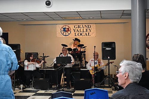 Nite Life performed live music at the Louis Riel Day festivities organized by the Grand Valley Local and hosted at Brandon University. (Geena Mortfield/The Brandon Sun)