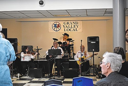 Nite Life performed live music at the Louis Riel Day festivities organized by the Grand Valley Local and hosted at Brandon University. (The Brandon Sun/Geena Mortfield)