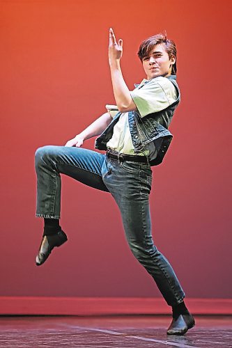 21022023
Nicholas Hiscock dances in the Jazz Solo, Own Choice, 16 Years &amp; Under category during the dance portion of the Festival of the Arts at the Western Manitoba Centennial Auditorium on Tuesday. The festival continues with dance categories all this week. 
(Tim Smith/The Brandon Sun)