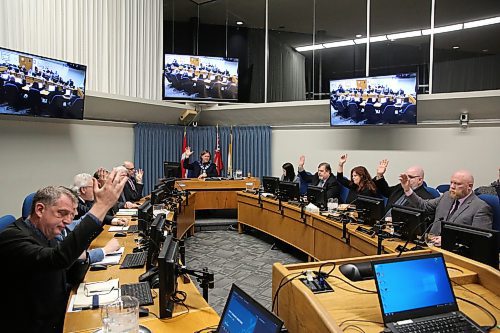 Brandon City Council approves a one-year extension for the freeze on the taxi regulation that requires operators not to use vehicles older than 10 years at Tuesday's meeting. (Colin Slark/The Brandon Sun)