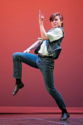 21022023
Nicholas Hiscock dances in the Jazz Solo, Own Choice, 16 Years &amp; Under category during the dance portion of the Festival of the Arts at the Western Manitoba Centennial Auditorium on Tuesday. The festival continues with dance categories all this week. 
(Tim Smith/The Brandon Sun)