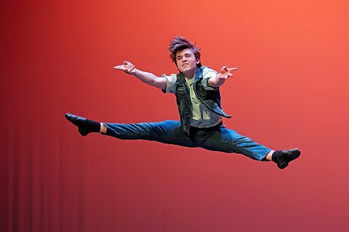 21022023
Nicholas Hiscock dances in the Jazz Solo, Own Choice, 16 Years &amp; Under category during the dance portion of the Festival of the Arts at the Western Manitoba Centennial Auditorium on Tuesday. The festival continues with dance categories all this week. 
(Tim Smith/The Brandon Sun)