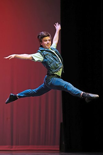 21022023
Nicholas Hiscock dances in the Jazz Solo, Own Choice, 16 Years &amp; Under category during the dance portion of the Festival of the Arts at the Western Manitoba Centennial Auditorium on Tuesday. The festival continues with dance categories all this week. 
(Tim Smith/The Brandon Sun)