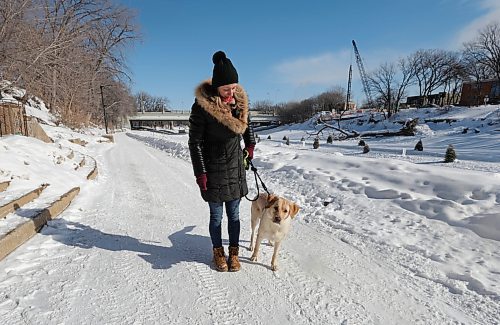 RUTH BONNEVILLE / WINNIPEG FREE PRESS 

LOCAL - dogs on river 

Silvija Boshkovsta keeps her dog Nira close to her on a leash as she walks her dog Nira along the Assiniboine River on Tuesday. 

See story on dog owners walking dogs without being on a leash along the river walks throughout the city. 


Feb 21st,  2023