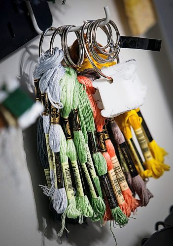 JOHN WOODS / WINNIPEG FREE PRESS
Madison Danu&#x161;ka, owner of Tugging at Your Hear Strings, a home-based venture specializing in string art is photographed in her home studio Winnipeg, Tuesday, February 21, 2023.

Reporter: Sanderson