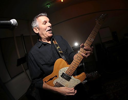 TREVOR HAGAN / WINNIPEG FREE PRESS

Rob Pachol, guitar, in The Wind-ups, rehearsing in the basement of the St.Norbert Catholic Church, Monday, March 13, 2017.