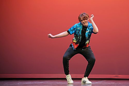 22022023
Cash Laluk dances in the Hip Hop Solo, Own Choice, 14 Years &amp; Under category during the dance portion of the Festival of the Arts at the Western Manitoba Centennial Auditorium on Tuesday. 
(Tim Smith/The Brandon Sun)