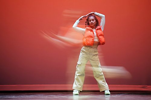 22022023
Sarah Labossiere dances in the Hip Hop Solo, Own Choice, 16 Years &amp; Under category during the dance portion of the Festival of the Arts at the Western Manitoba Centennial Auditorium on Tuesday. 
(Tim Smith/The Brandon Sun)